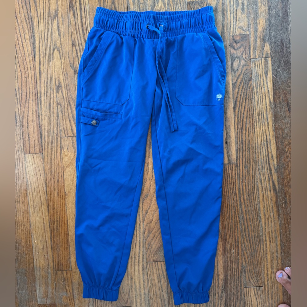 Royal blue healing hands XS scrub pants